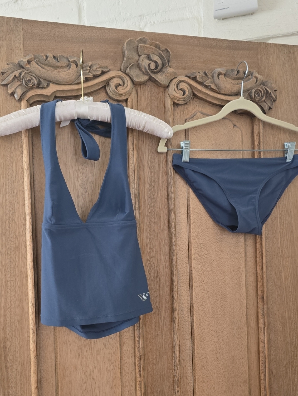 Emporio Armani Women's Slate Blue Tankini Top & Bikini Bottom